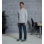 Grijs poloshirt met lange mouwen Job+
