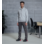 Werksweater met rits Job+, Grijs